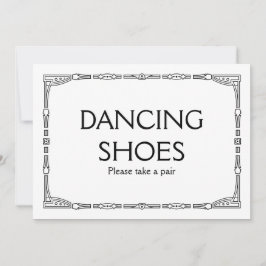 Invitación Letrero de Boda al Estilo Art Deco "Zapatos de Bai