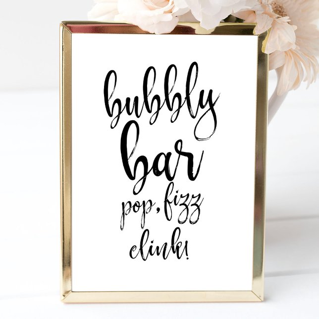 Invitación Letrero de Boda Asequible Mary Bar Burbujeante (Subido por el creador)