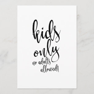 Invitación Letrero de Boda Caligrafía Mesa de Niños Asequible