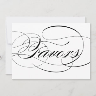 Invitación Letrero de boda con fuente elegante negra
