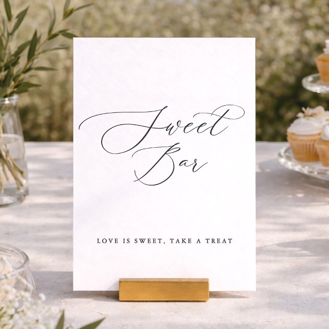 Invitación Letrero de Boda de Barra Dulce Elegante (Subido por el creador)