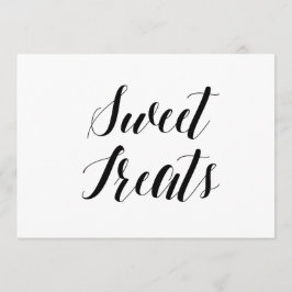 Invitación Letrero de Boda de Estilo Caligráfico "Dulces Deli