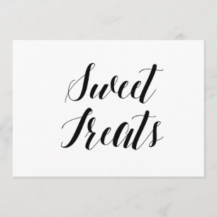 Invitación Letrero de Boda de Estilo Caligráfico "Dulces Deli