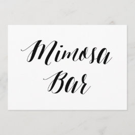 Invitación Letrero de Boda Estilo Caligrafía "Mimosa Bar"