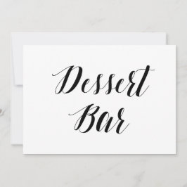 Invitación Letrero de Boda Estilo Caligráfico "Dessert Bar"