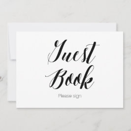 Invitación Letrero de boda "Libro de invitados Por favor cant