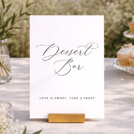 Invitación Letrero de Boda para Barra de Postres Minimalista 
