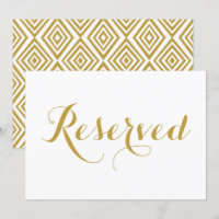 Letrero de boda reservada con caligrafía moderna d
