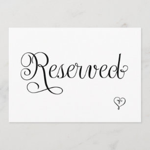 Invitación Letrero de Boda Reservado,