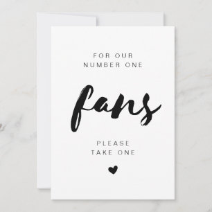 Invitación Letrero de Boda SAMMI Minimal Take A Fan