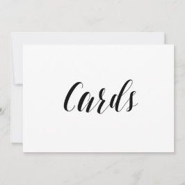 Invitación Letrero de Boda "Tarjetas" de Estilo Caligráfico