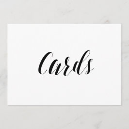 Invitación Letrero de Boda "Tarjetas" de Estilo Caligráfico