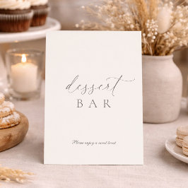 Invitación Letrero de Bodas de Barra de Postres Minimalista E