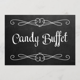 Invitación Letrero de Bodas de Estilo Pizarra "Bufet de Dulce