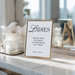Invitación Letrero de cesta de baño para damas minimalista el