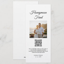 Invitación Letrero de Código QR del Fondo de Luna de Miel, Le