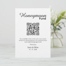 Letrero de Código QR del Fondo de Luna de Miel Per