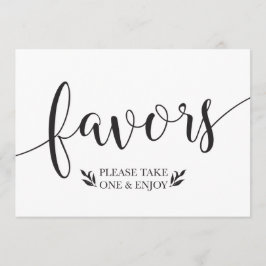 Invitación Letrero de Decoración de Boda Favoritos Florales E