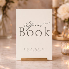 Invitación Letrero de Libro de Invitados Minimalista Elegante