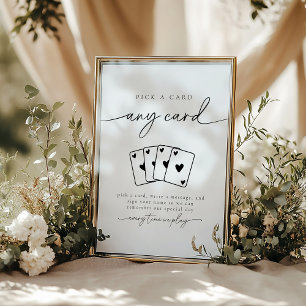 Invitación Letrero de libro de visitas Minimalista Elegante E