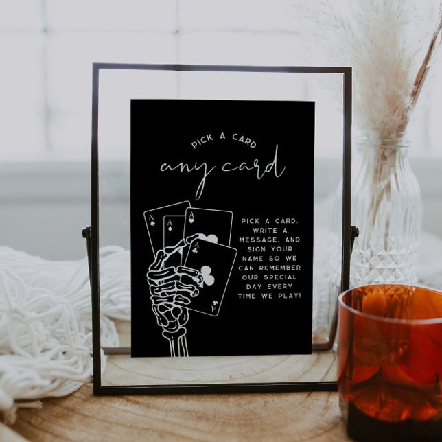 Invitación Letrero de libro de visitas para boda gótica elige (Subido por el creador)