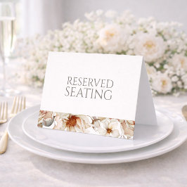 Invitación Letrero de Mesa de Asientos Reservados para Boda