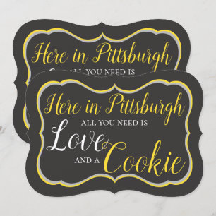 Invitación Letrero de mesa de galletas de Pittsburgh