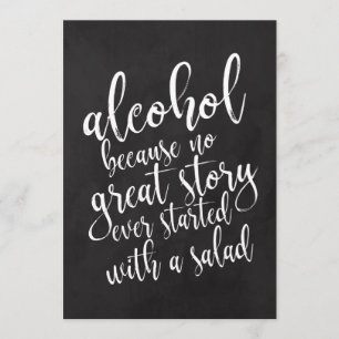 Invitación Letrero de Pizarra Asequible para Barra de Alcohol