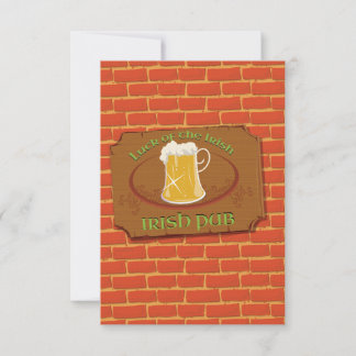 Invitación Letrero de Pub Irlandés