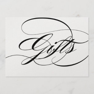 Invitación Letrero de recepción de boda de regalo hermosa esc