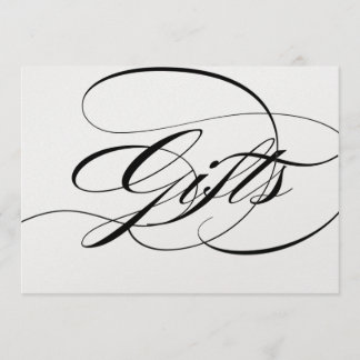 Invitación Letrero de recepción de boda de regalo hermosa esc