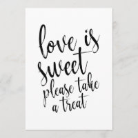 Letrero de Regalos de Boda Dulces y Asequibles