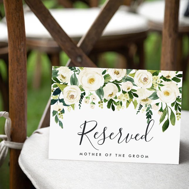 Invitación Letrero de Reserva Floral de Alabastro para Boda (Subido por el creador)