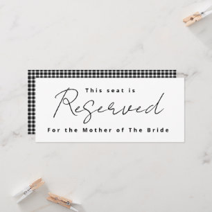 Invitación Letrero de Reservado para Boda