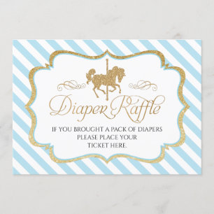Invitación Letrero de Rifa de Pañales