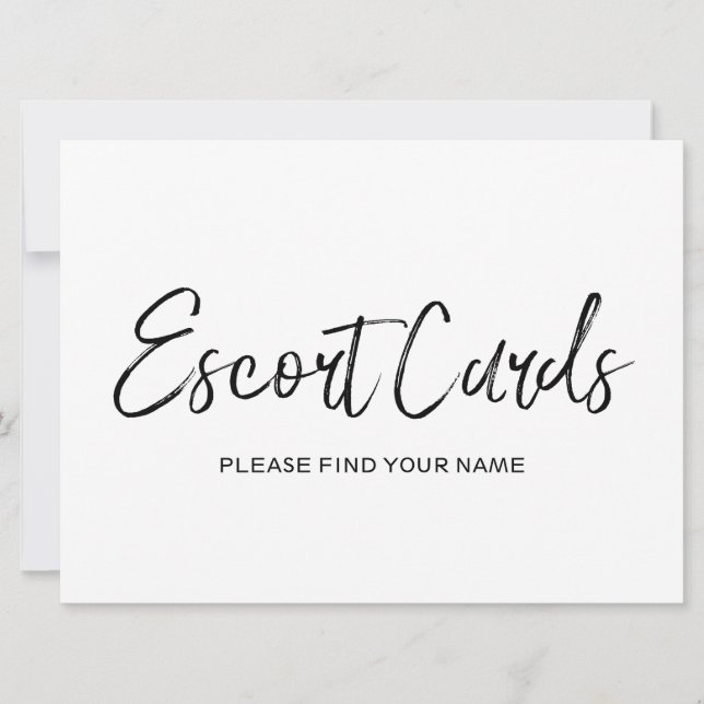Invitación Letrero de "Tarjetas de acompañante" de boda | Let (Anverso)