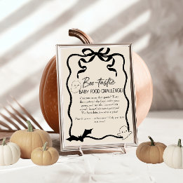 Invitación Letrero del Juego del Reto de Comida para Bebés Bo