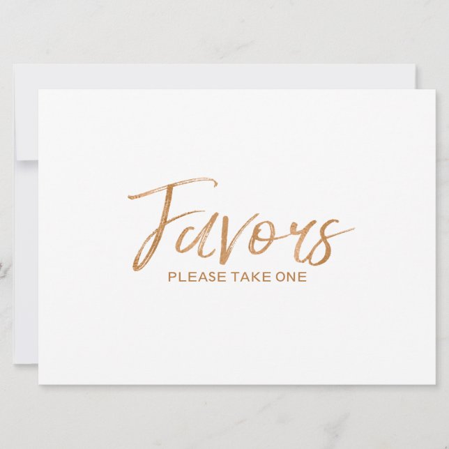 Invitación Letrero dorado con letras elegantes personalizado  (Anverso)