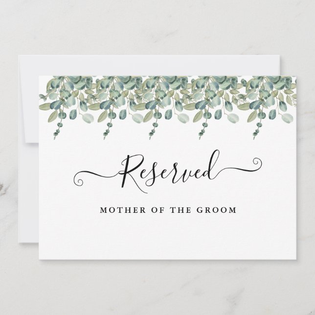 Invitación Letrero reservado de jardín de verano floral acuar (Anverso)