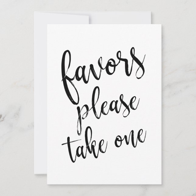 Invitación Letreros de Regalos de Boda Asequibles (Anverso)