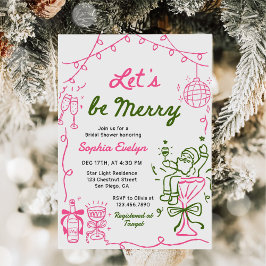 Invitación Let's be Merry Christmas Bridal Shower