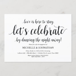 Invitación Lets celebra, fiesta de compromiso invita