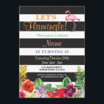 Invitación Let's Flamingle Flamingo 40th Birthday Invite 30th<br><div class="desc">Invitación a Flamingo CUALQUIER fiesta de cumpleaños. CAMBIAR EL TEXTO PARA QUE SE AJUSTE A SU FIESTA Y a la impresión posterior incluida.</div>