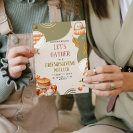 Invitación Let's Gather Friendsgiving Potluck Thanksgiving