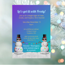 Invitación Let's Get Lit with Frosty Invitation