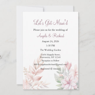 Invitación Let's get Maui'd Wedding Invitation, Bridal shower