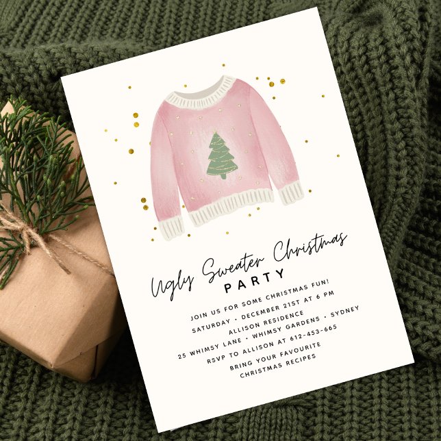 Invitación Let's get Ugly Fun Ugly Sweater Christmas Party (Subido por el creador)
