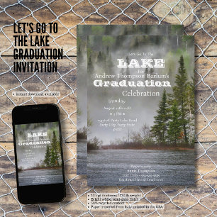 Invitación Let's Go To The Lake Graduation 