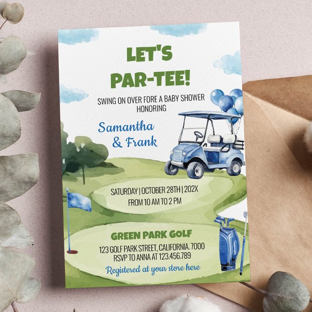 Invitación Let's Par-Tee Classic Golf Boy Fiesta Baby Shower (Subido por el creador)