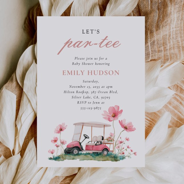 Invitación Let's Par-tee Golf Baby Shower (Subido por el creador)